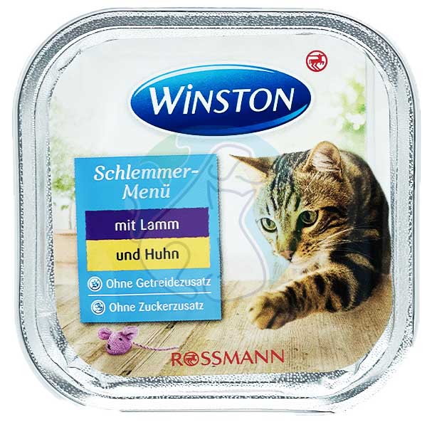 ووم گربه بالغ مرغ و بره 100گرمی Winston